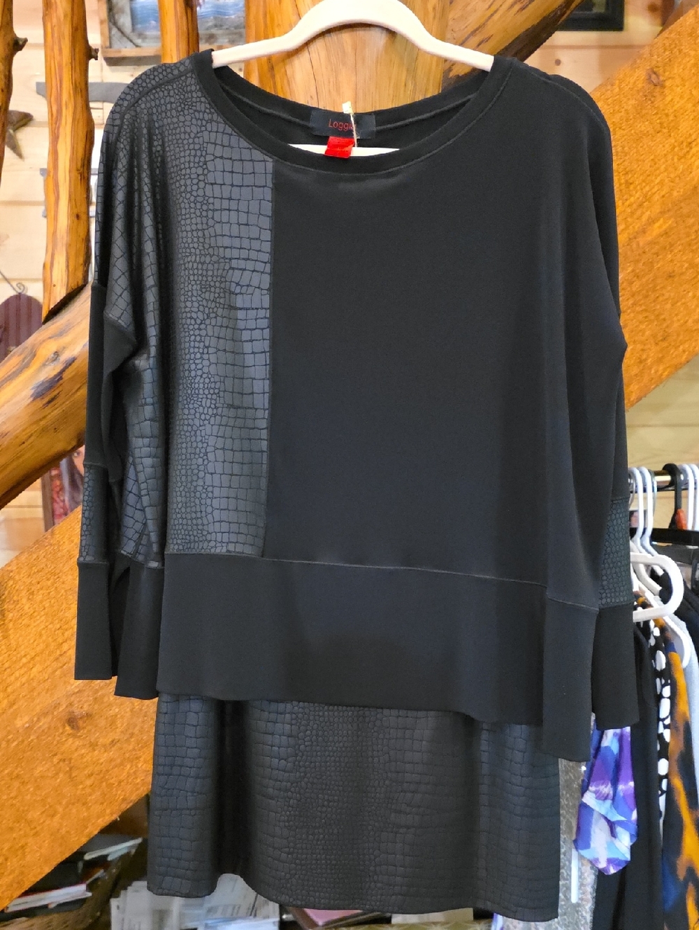 Black Layered Textured Dress